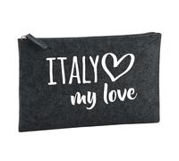Huuraa trousse de toilette Italy my love Trousse de toilette cadeau en feutre anthracite 1 litre Italy my love Présent