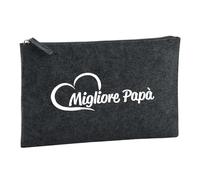 Huuraa trousse de toilette Migliore Papà Trousse de toilette cadeau en feutre anthracite 1 litre Migliore Papà Présent