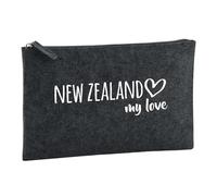 Huuraa trousse de toilette New Zealand my love Trousse de toilette cadeau en feutre anthracite 1 litre New Zealand my love Présent