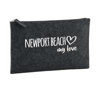 Huuraa trousse de toilette Newport Beach my love Trousse de toilette cadeau en feutre anthracite 1 litre Newport Beach my love Présent