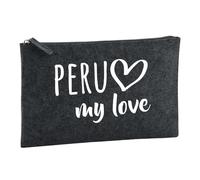 Huuraa trousse de toilette Peru my love Trousse de toilette cadeau en feutre anthracite 1 litre Peru my love Présent