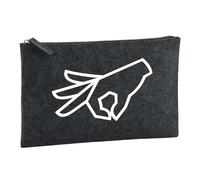 Huuraa trousse de toilette Regardé à l'intérieur Trousse de toilette cadeau en feutre anthracite 1 litre Regardé à l'intérieur Présent