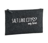 Huuraa trousse de toilette Salt Lake City my love Trousse de toilette cadeau en feutre anthracite 1 litre Salt Lake City my love Présent