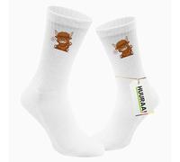 Huuraa Vache des Highlands d'Écosse chaussettes