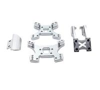 Huusuei 1 Set of Metal Bumper Bumper for 1/14 144001 144002 1/12 124017 124019 RC Car Upgrade Replacement Part, Silver