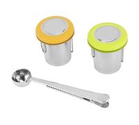 Huusuei Pack of 2 Tea Strainers with Tea Löffel Tea Strainer with Folding Handle Tea Filter Extra Fine Mesh Strainer Brewing Basket