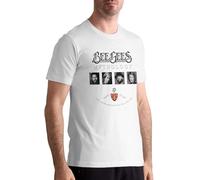 HUUXUXQ Bee Gees Mythology Mens T Shirts Men Tops White Manches Courtes(XX-Large)