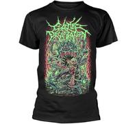 HUUXUXQ Cattle Decapitation 'Lost Profits' (Black) T-Shirt Manches Courtes(Large)