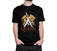 HUUXUXQ Fred-Die Mer-cury Queen Logo Men's T-Shirt Round Neck Leisure Short Sleeve Manches Courtes(XX-Large)