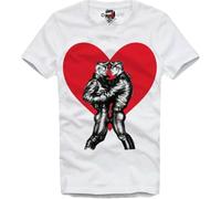 HUUXUXQ Heart Gay Lover Boys Mens Women Mens Ladies t Shirts 100% Cotton Tom of Finland Gay Interest LGBT Leather Suit Manches Courtes(Medium)