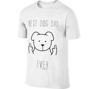 HUUXUXQ Man Design Breathable Tops Best Dog Dad Ever Tshirts Manches Courtes(XX-Large)