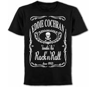 HUUXUXQ Mens Eddie Cochran T Shirt in Black Colour12 Manches Courtes(X-Large)