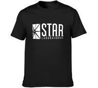 HUUXUXQ Men's Star Lab O-Neck Cotton T Shirt Manches Courtes(3X-Large)