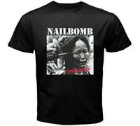 HUUXUXQ NAILBOMB Point Blank '94 Logo Men's Black T-Shirt Size S to 3XL Colour10 Manches Courtes(Large)