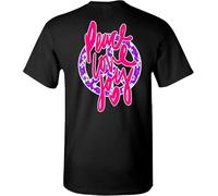 HUUXUXQ Peace Love and Joy on a Black Short Sleeve T Shirt Manches Courtes(3X-Large)