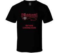 HUUXUXQ Possessed Seven Churches Death Metal Band T-Shirts Black Manches Courtes(Large)