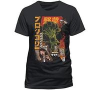 HUUXUXQ Pyramid International Women's ILUSTRATA T-Shirt, Black, One Size Manches Courtes(Large)