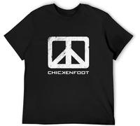 HUUXUXQ Short T-Shirt Chickenfoot Black Manches Courtes(Large)
