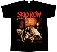 HUUXUXQ Skid Row Slave to The Grind '91 Short-Long Sleeve New Black T-Shirt Black Manches Courtes(XX-Large)