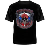 HUUXUXQ Spetsnaz Спецназ T-Shirt Russia Russia Army Army Special Force Russian Elite Black Manches Courtes(Medium)