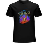 HUUXUXQ The Thing T-Shirt Movie Poster Horror John Carpenter Men's Black Manches Courtes(Large)