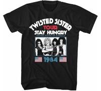 HUUXUXQ Twisted Sister Stay Hungry Adult T Shirt Manches Courtes(Large)