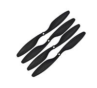 HUVNEXA 2 paires/4 pièces ABS 1045 1045r Hélice F550 F450 Le Moteur Électrique Fpv Drone RC Quadcopter 10x4.5 Pales d'hélice de drone de remplacement(Schwarz)