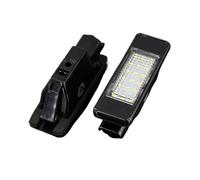 HUVNEXA 2 pièces 18 perles lumineuses lampe de plaque d'immatriculation, for citroën, C2 C3 C4 C5 C6 DS3, for Peugeot, 106 207 307 308 406 407 508 1007 3008 Éclairage de plaque d'immatriculation autom