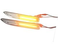 HUVNEXA 2 X feu de position latéral ambre dynamique fumé clignotant, pour Ford Mondeo, pour Mk4 Hatchback, pour berline, pour Estate Turnier Feu de position latéral d'aile(BLACK Crystal White)