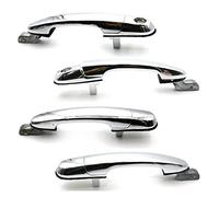 HUVNEXA 4 pièces 1 ensemble poignée de porte extérieure avant arrière chromée, for HYUNDAI, Tucson 2005-2009, OEM 826502E010 826602E010 836502E010 836602E010 Couvre-poignée de porte de voiture
