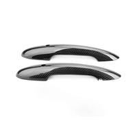 HUVNEXA Accessoires de couverture de poignée de porte de protection en Fiber de carbone avec trou de serrure, for MINI, Cooper F55 F56 F54 F60 R55 R56 R60 Countryman Couvre-poignée de porte de voiture