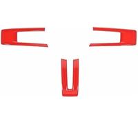 HUVNEXA Accessoires de Voiture Couverture de décoration de Volant, pour Ford, pour Mustang 2009 2010 2011 2012 2013 Couverture d'emblème de Volant, Centre intérieur Automatique(Rot)