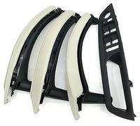 HUVNEXA Accoudoir de poignée porte intérieure voiture, pour BMW, pour X5, pour X6 E70 E71 E72 2007-2013, garniture panneau couverture de cadre de poignée de porte de voiture(BLACK Rhd Creamy 7pcs Set)