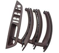 HUVNEXA Accoudoir de poignée porte intérieure voiture, pour BMW, pour X5, pour X6 E70 E71 E72 2007-2013, garniture panneau couverture de cadre de poignée de porte de voiture(BLACK Lhd Moka 7pcs Set)