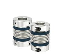 HUVNEXA Accouplement à soufflet d'arbre en alliage d'aluminium Lb B D25l38 de 5 mm à 12 mm for connexion de tour Coupleurs à ressort(Lb B D25l38 7x7)