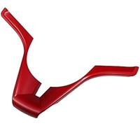 HUVNEXA Autocollants de Remplacement pour Couverture de Volant de Voiture Blanche, Garniture en Plastique Abs Couverture d'emblème de Volant, Centre intérieur Automatique(Rot)