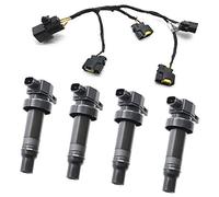 HUVNEXA Bobine d'allumage de moteurs voiture 27301-2B010 273012B010, for Hyundai, for Accent, for Elantra, for I20, for I30 Bobine d'allumage(BLACK 4pcs and Line)