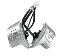 HUVNEXA Boutons de bouton commutation commande volant multifonction voiture, pour TOYOTA, pour Corolla ZRE150L ZRE151L ZRE152L 2007-2009 84250-0220 Bouton de commande audio(BLACK Sliver)