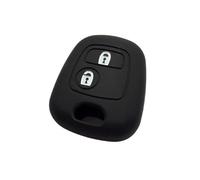 HUVNEXA Coque de clé en Silicone à 2 Boutons, for Citroën, C1 C2 C3 C4 XSARA, Picasso, for Peugeot, 106 107 206 207 307, for Toyota, AYGO Étui pour clé de Voiture(Schwarz)