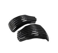 HUVNEXA Couvercle de carénage Batterie rayé côté Droit Gauche Moto en Plastique ABS Noir for Harley Softail M8 Breakout Street Bob 2018-2020 Cache latéral de Batterie de Moto(Schwarz)