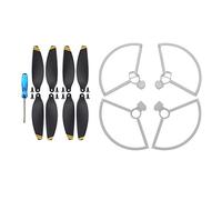 HUVNEXA Couvercle de protection d'hélice + 2 paires d'hélices à faible bruit dégagement rapide, for DJI, for Mavic, for MINI, kits d'accessoires Pales d'hélice de drone de remplacement(Gold)