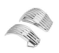 HUVNEXA Couvercles de carénage latéraux Batterie rayés for Moto, for Harley, Softail M8 Breakout Street Bob 2018 2019 2020 Cache latéral de Batterie de Moto(Chrome)