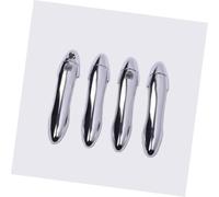HUVNEXA Couverture de poignée de porte extérieure de voiture, pour Kia K3 2012-2017 garniture chromée en Fiber de carbone autocollant accessoires de style Sticker de poignée (Silver 2 buttons)