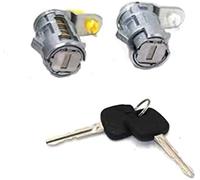 HUVNEXA Ensemble complet de serrures de cylindre de porte d'allumage for Toyota, 4 Runner, 4Runner Pickup 69051-35030 69052-35040 Loquet de verrouillage de porte de voiture