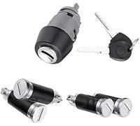 HUVNEXA Ensemble de contacteur d'allumage et de serrure de porte avec deux clés, for VW, Transporter Caravelle T4 1990-2003 Loquet de verrouillage de porte de voiture