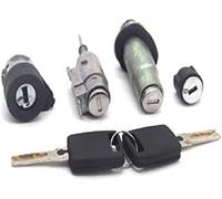 HUVNEXA ENSEMBLE DE SERRURE COMPLET INTERRUPTEUR D'ALLUMAGE PORTE GAUCHE COFFRE BARIL DE SERRURE CYLINDRE, for A6 C5 4B 4D0905855G 4B0905851B Loquet de verrouillage de porte de voiture