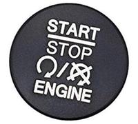 HUVNEXA Étui de couverture d'anneau moteur d'arrêt démarrage bouton style voiture intérieur automatique, for Jeep, commandant Wrangler Grand Cherokee Garniture du bouton de démarrage/arrêt du moteur d