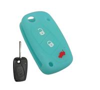 HUVNEXA Étui de Protection en Silicone for clé de Voiture à 3 Boutons, for Fiat, Panda Idea, Stilo, Punto, Ducato, Bravo 500, Doble, Grande, Minibus Étui pour clé de Voiture(Night Glow Blue)