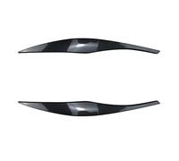 HUVNEXA for, for, for Série 3 E90 E91 2 pièces ABS Noir Brillant Phare Sourcils Paupière 2005 2006 2007 2008 2009 2010 2011 Berline Touring Teinte de phares(Carbon Look)