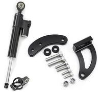 HUVNEXA for KAABO, Mantis King GT Scooter électrique CNC Carbone Direction Amortisseur Support de Montage Kit d'amortisseur Accessoires Accessoire pour Scooter(Black 1)